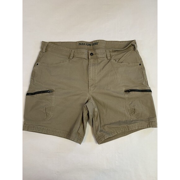 Duluth Trading Flex Fire Hose Shorts Mens 46 Brown Cargo Workwear - Picture 1 of 7